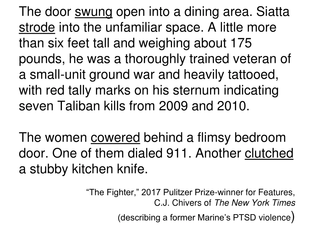 the door swung open into a dining area siatta