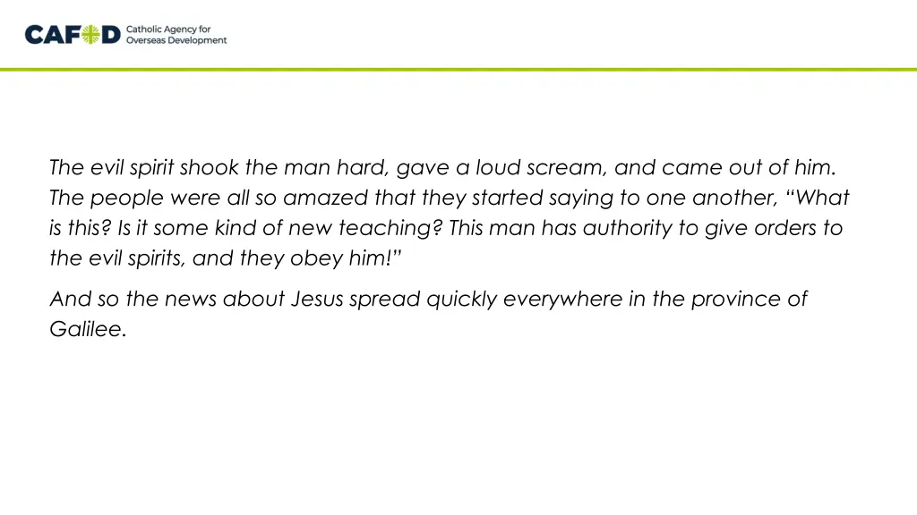 the evil spirit shook the man hard gave a loud