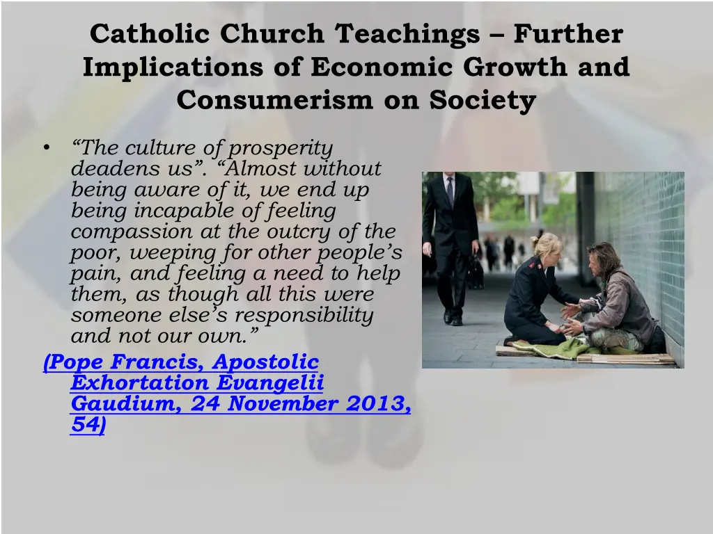 catholic church teachings further implications