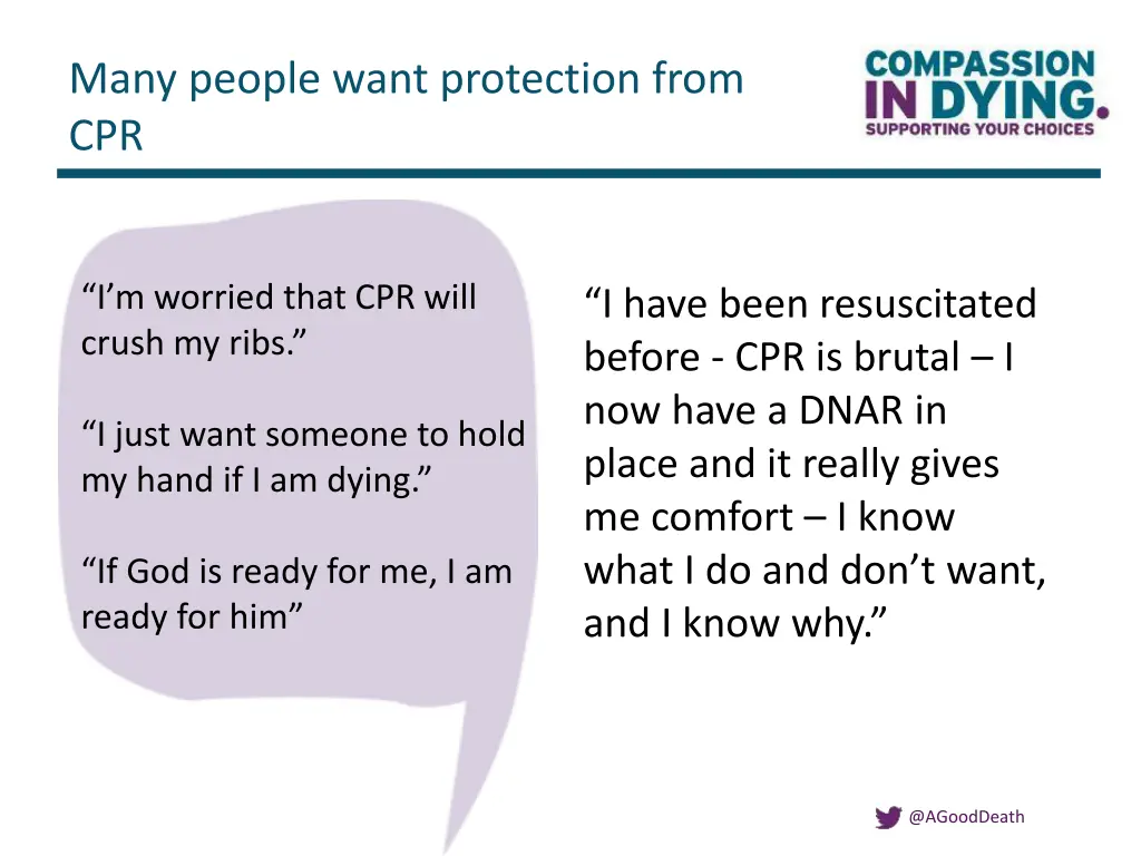 many people want protection from cpr