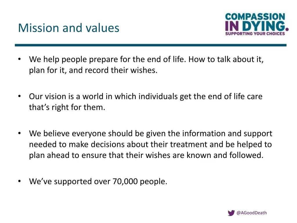 mission and values