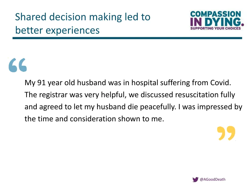 shared decision making led to better experiences