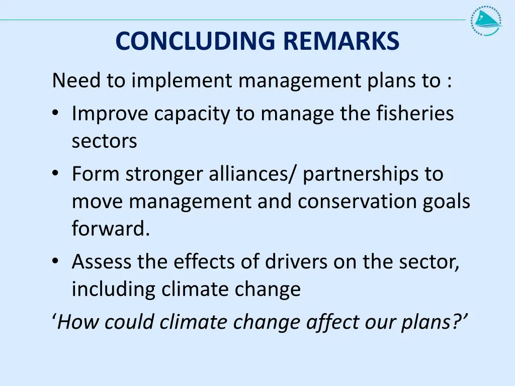 concluding remarks