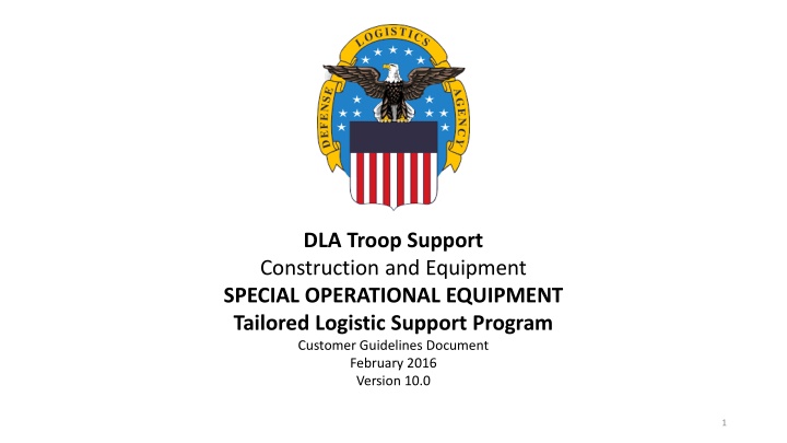 dla troop support construction and equipment