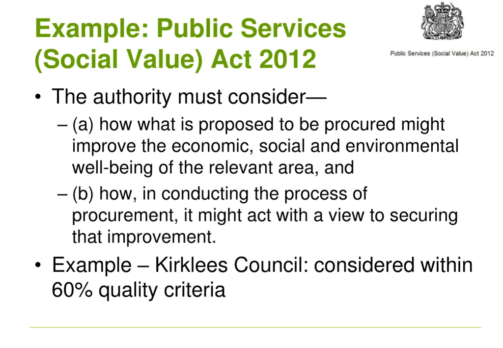 example public services social value act 2012