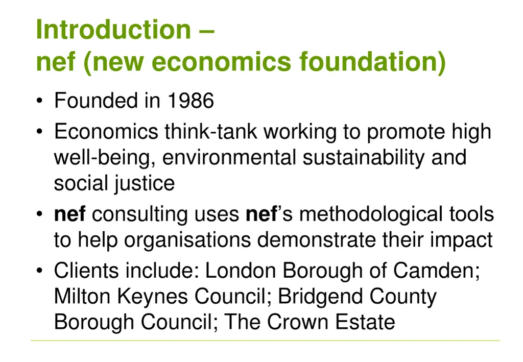 introduction nef new economics foundation founded