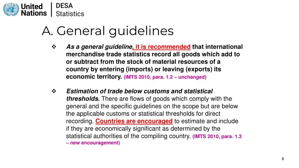 a general guidelines