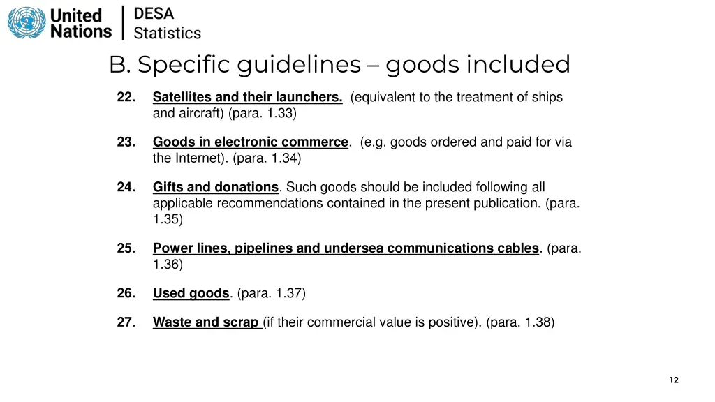 b specific guidelines goods included 6