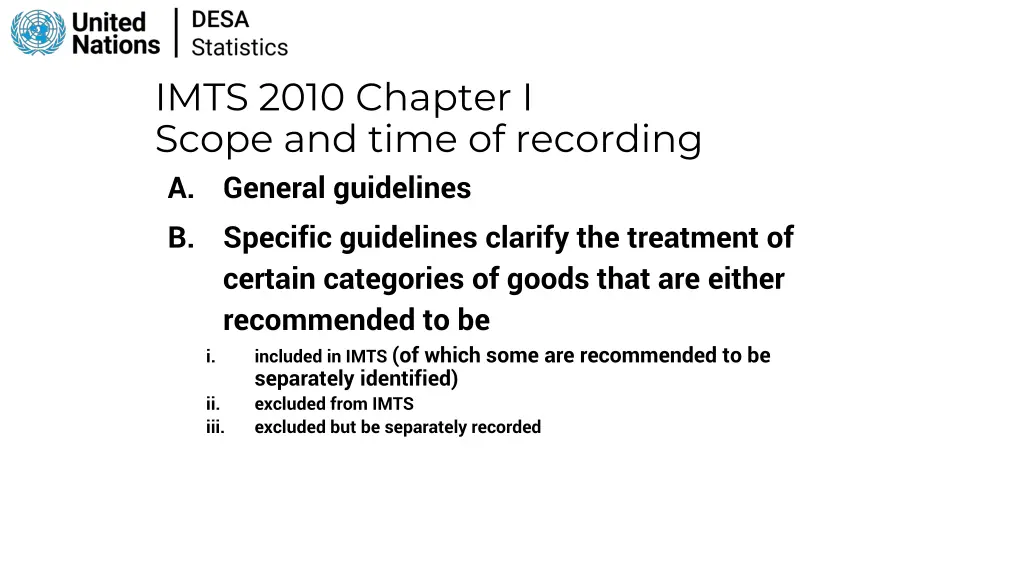 imts 2010 chapter i scope and time of recording