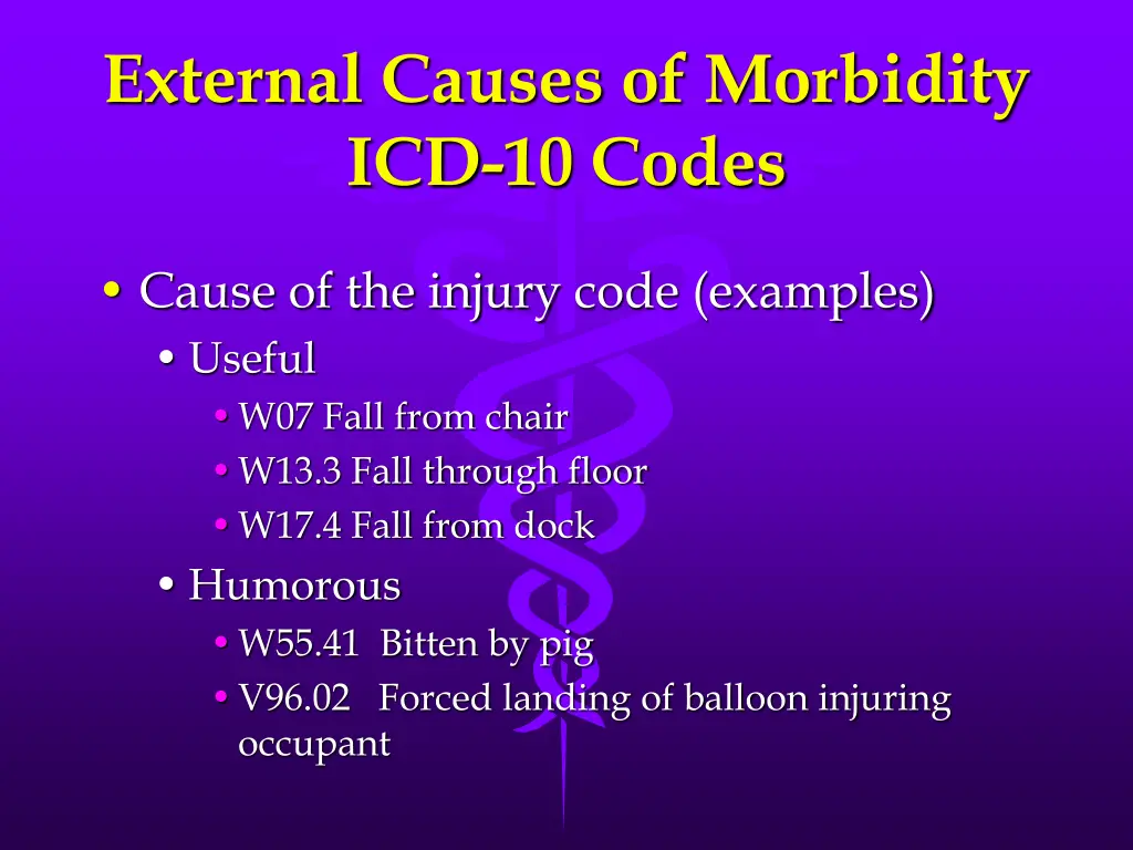 external causes of morbidity icd 10 codes 2