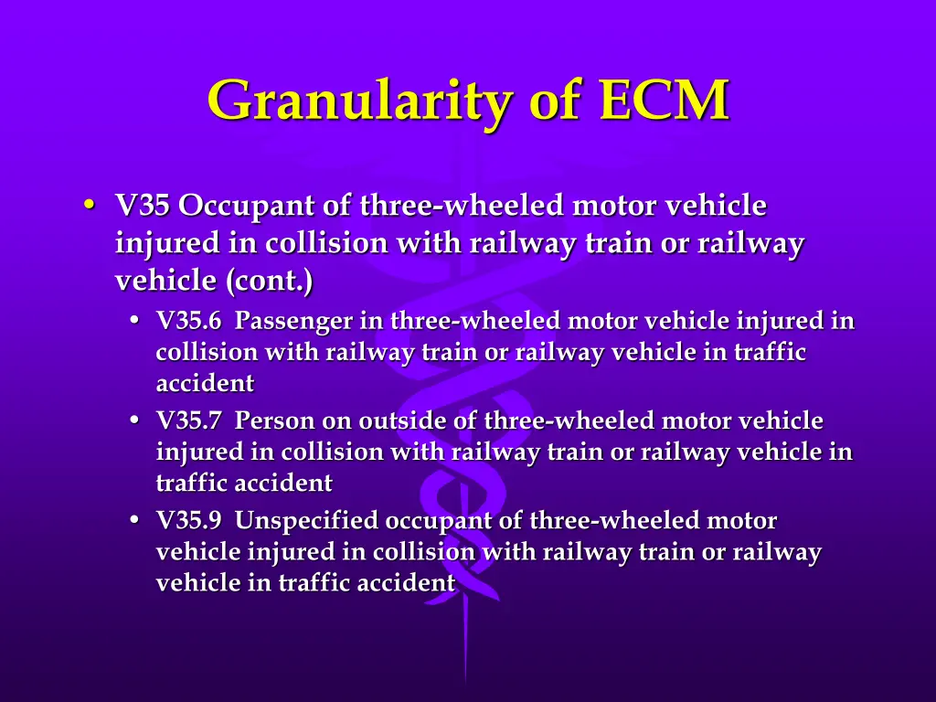 granularity of ecm 2