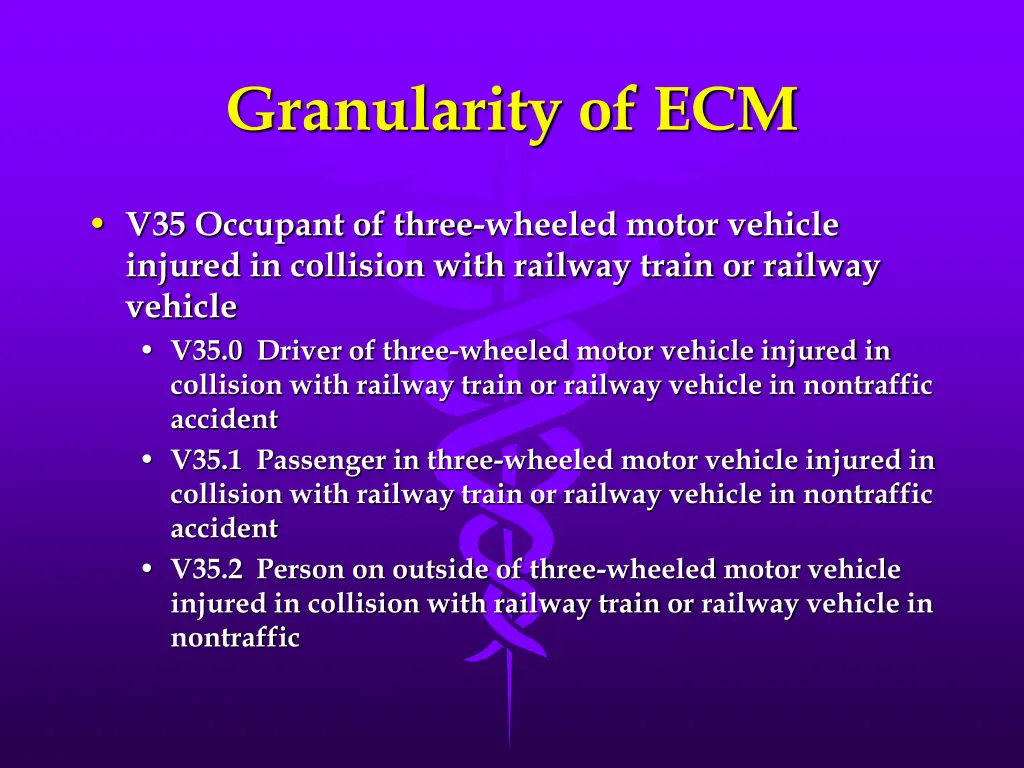 granularity of ecm