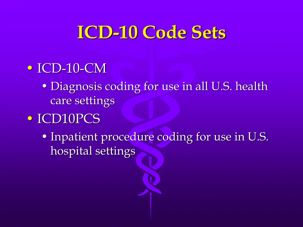 icd 10 code sets