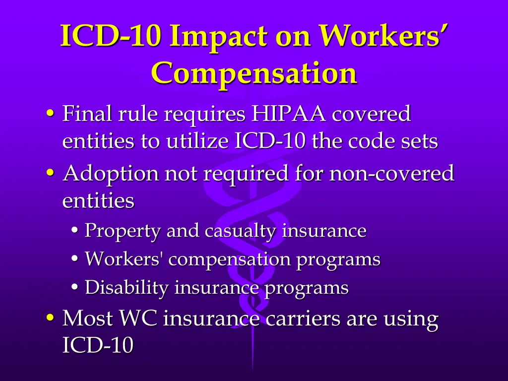 icd 10 impact on workers compensation final rule