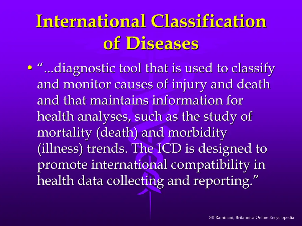 international classification of diseases