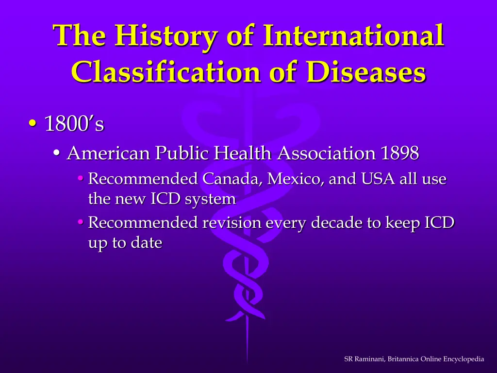 the history of international classification 3