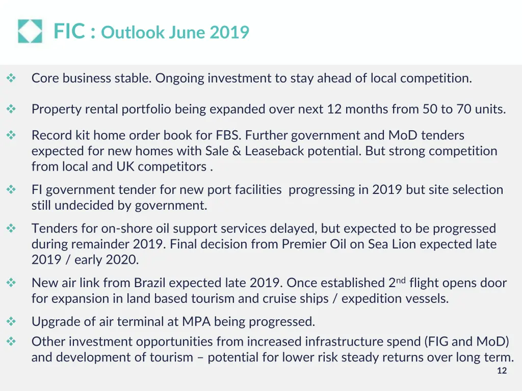 fic outlook june 2019