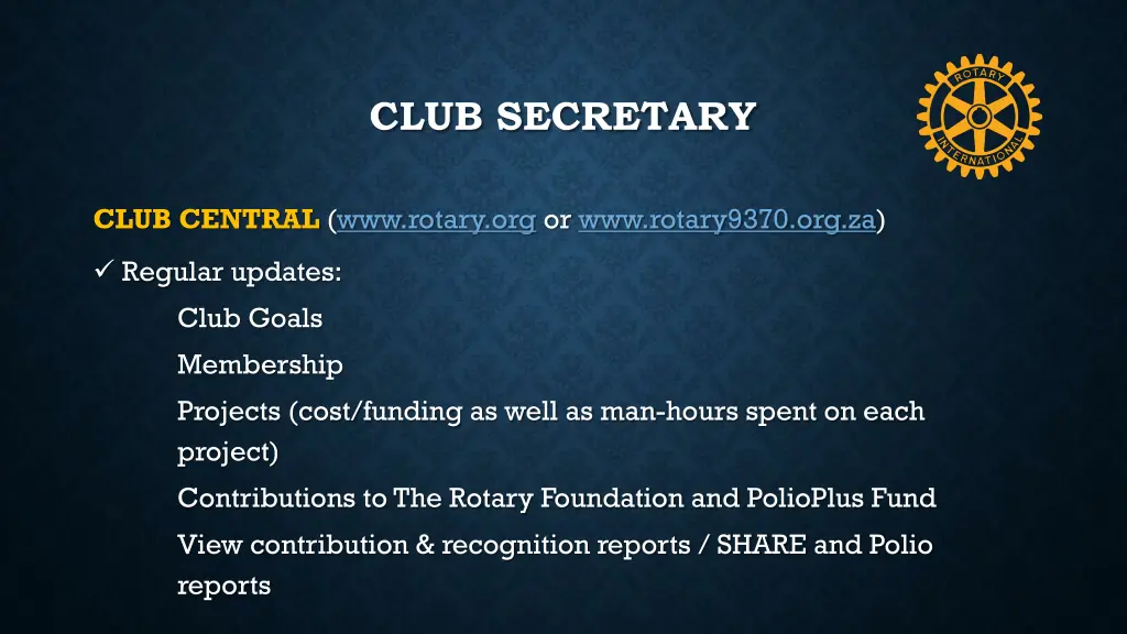 club secretary 3