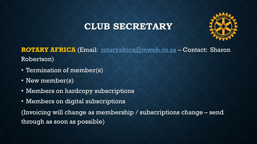 club secretary 4