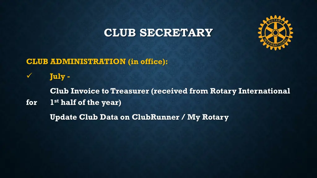 club secretary 6