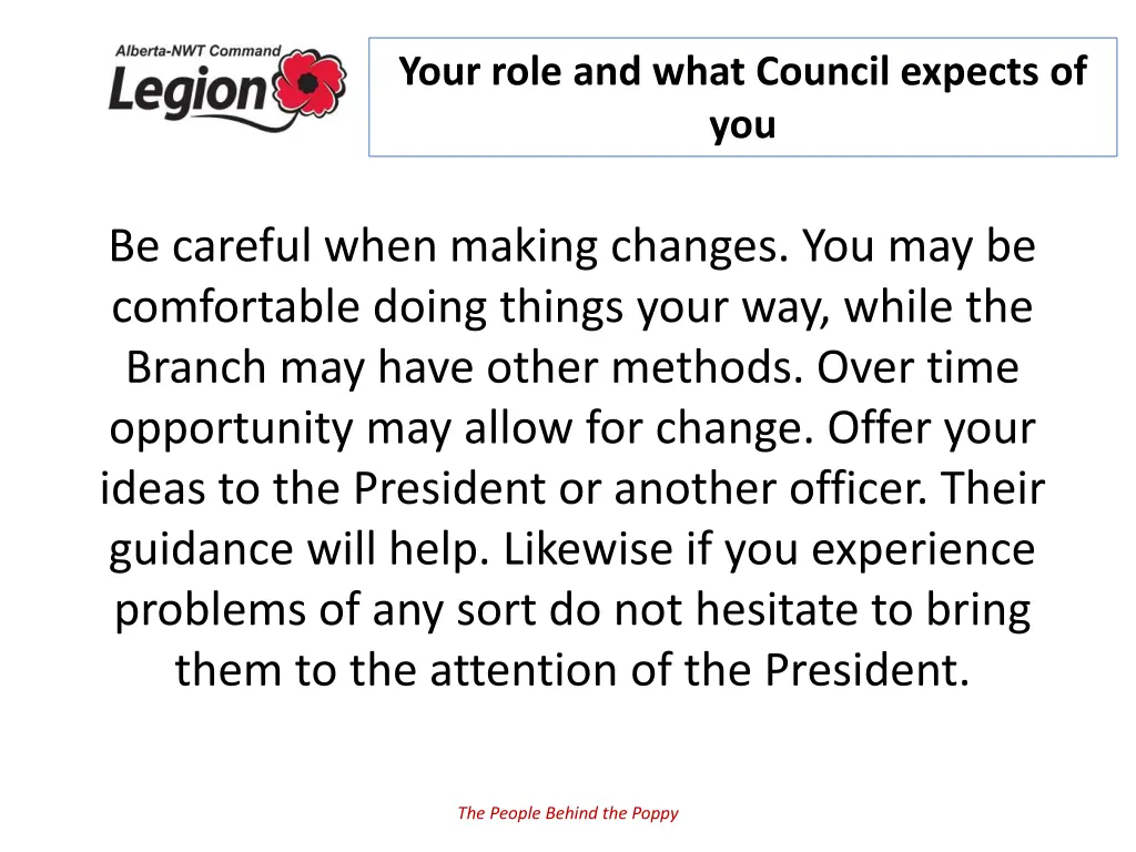 your role and what council expects of you 3