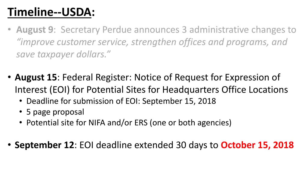 timeline usda august 9 secretary perdue announces