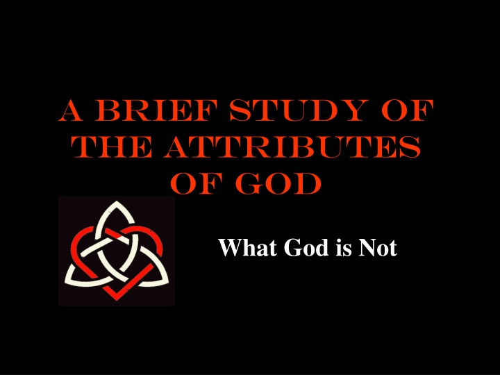 a brief study of the attributes of god
