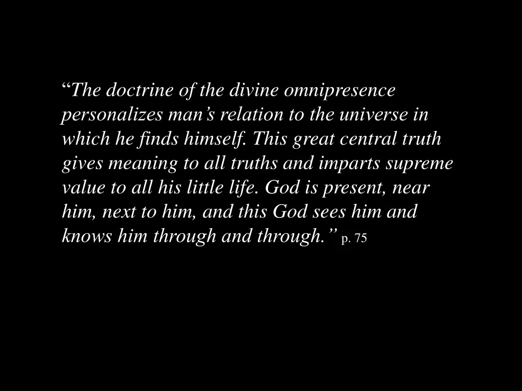 the doctrine of the divine omnipresence