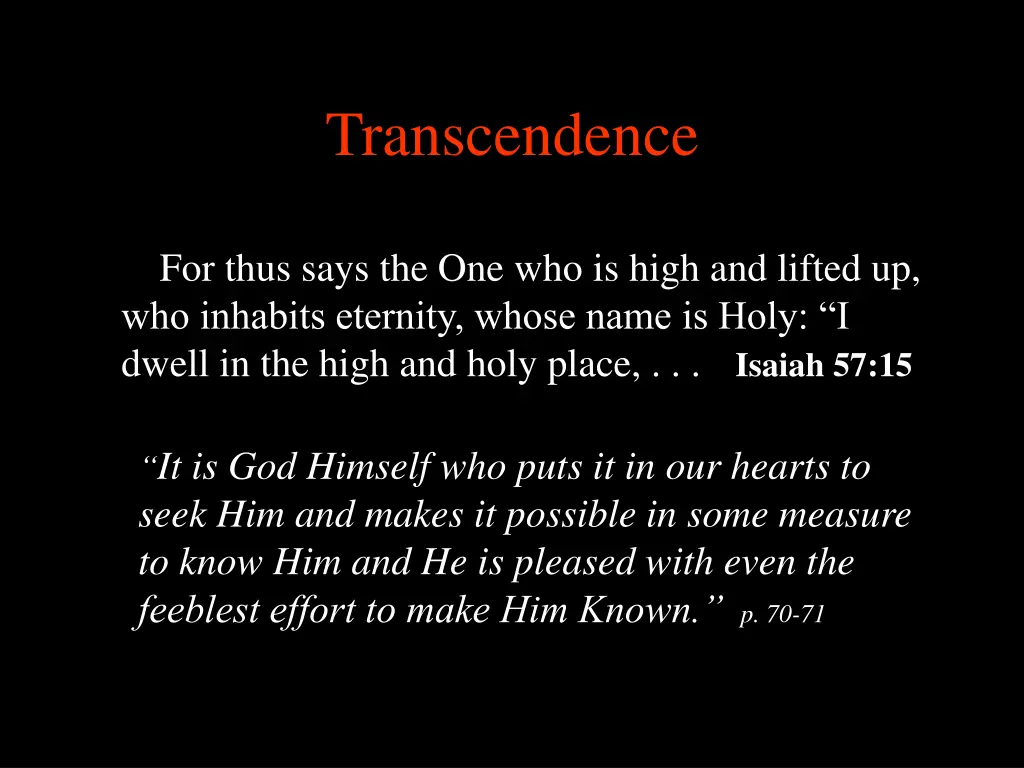 transcendence