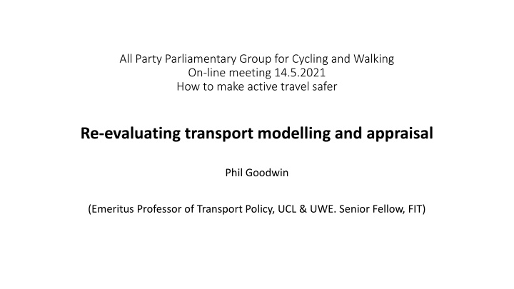 all party parliamentary group for cycling