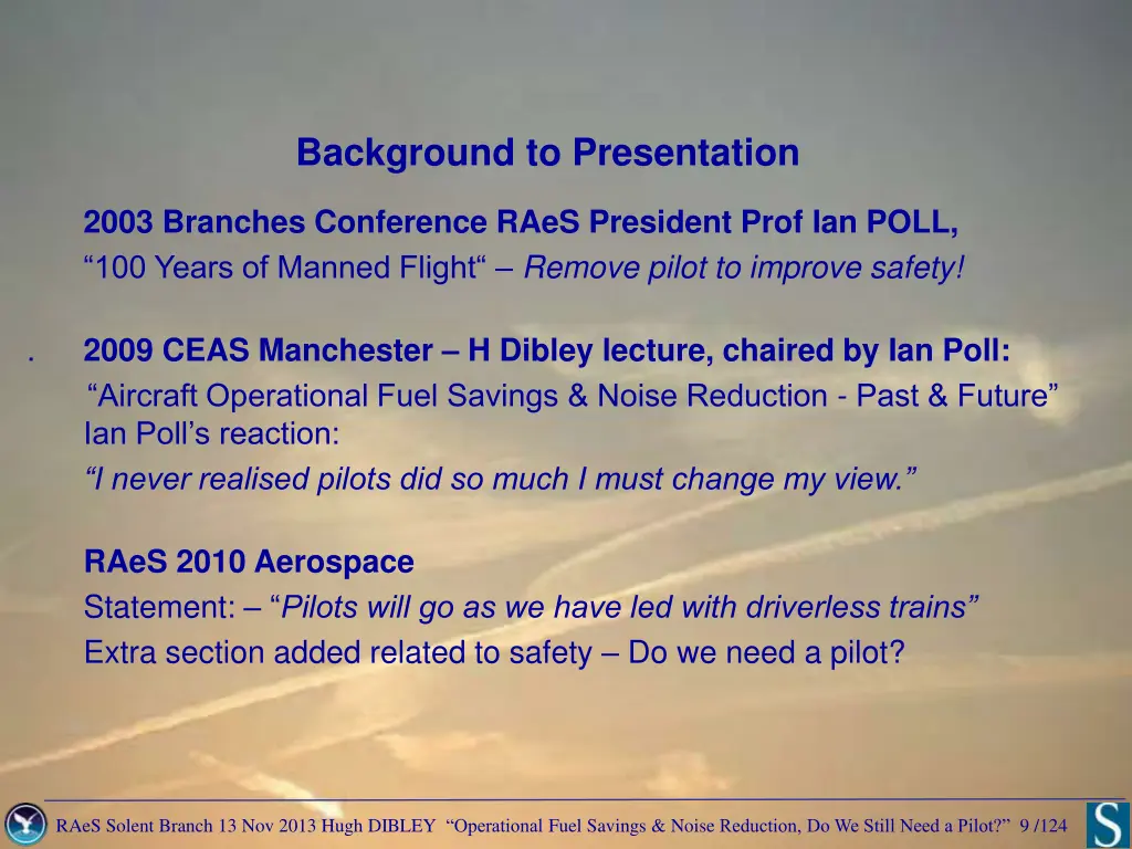 background to presentation