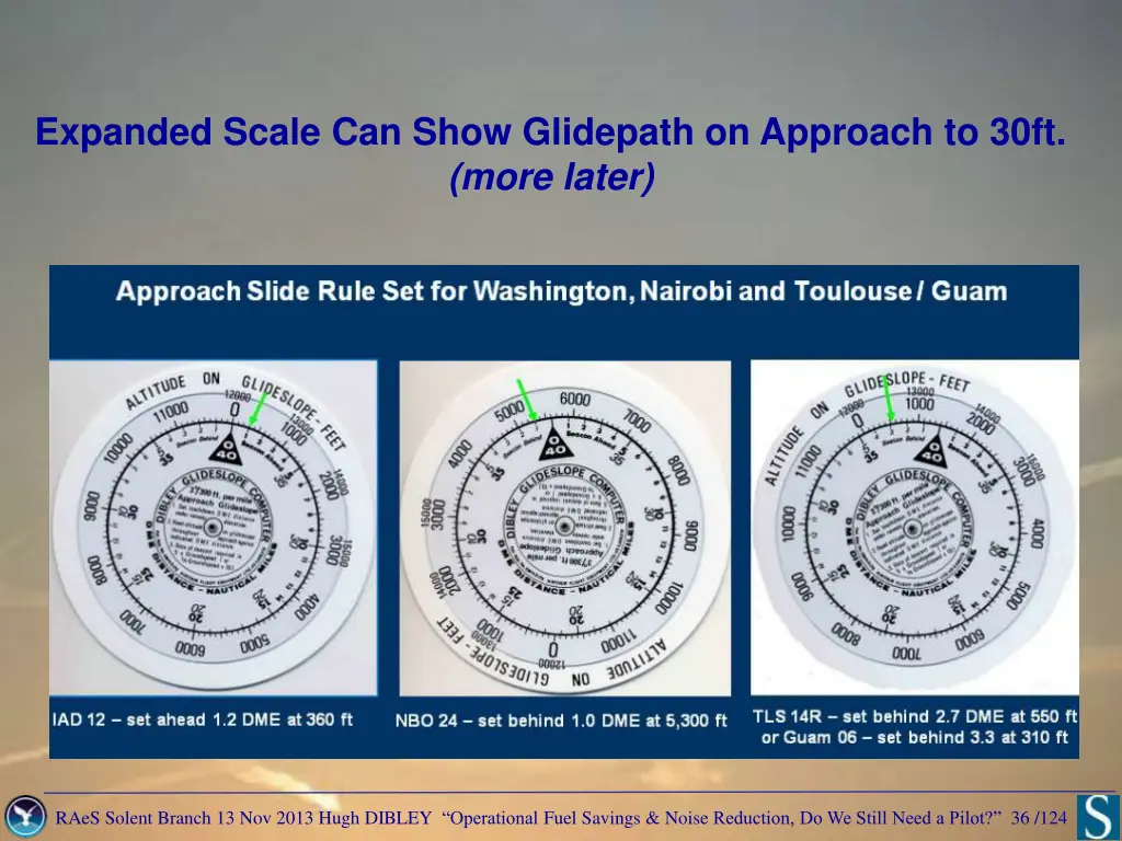 expanded scale can show glidepath on approach
