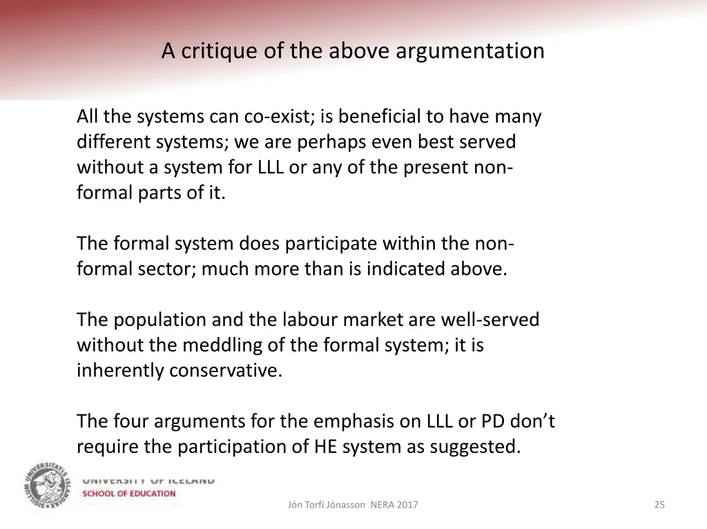 a critique of the above argumentation