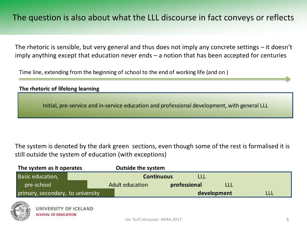 the question is also about what the lll discourse