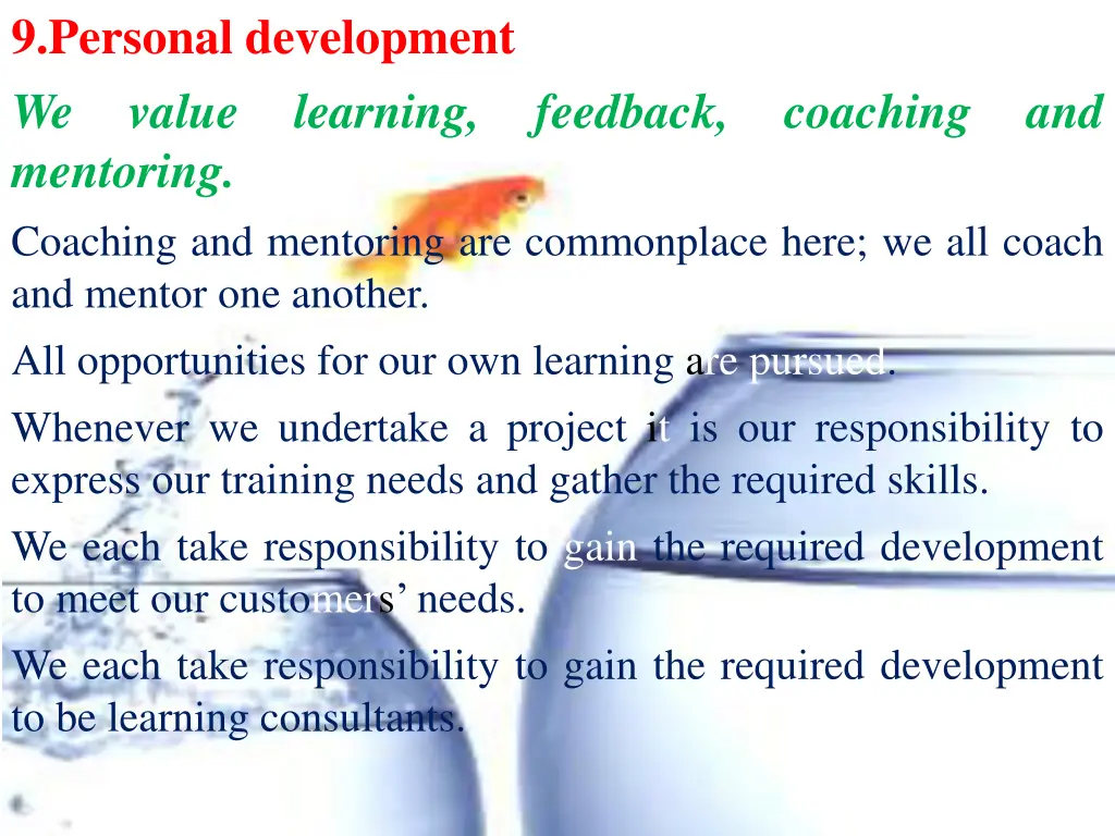9 personal development we value learning feedback