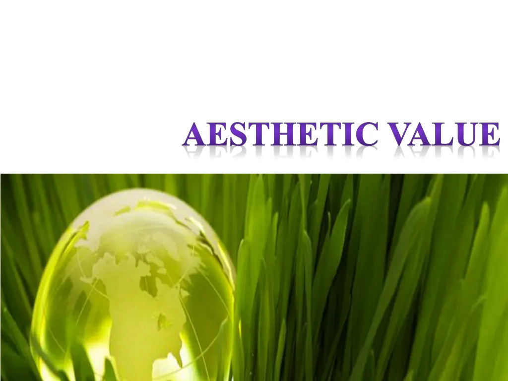 aesthetic value