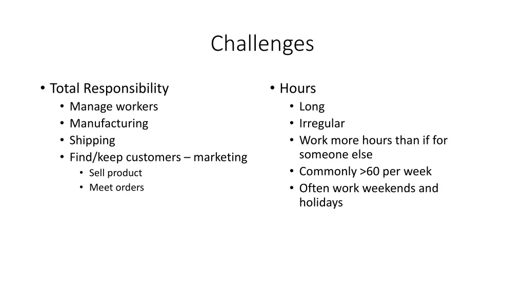 challenges