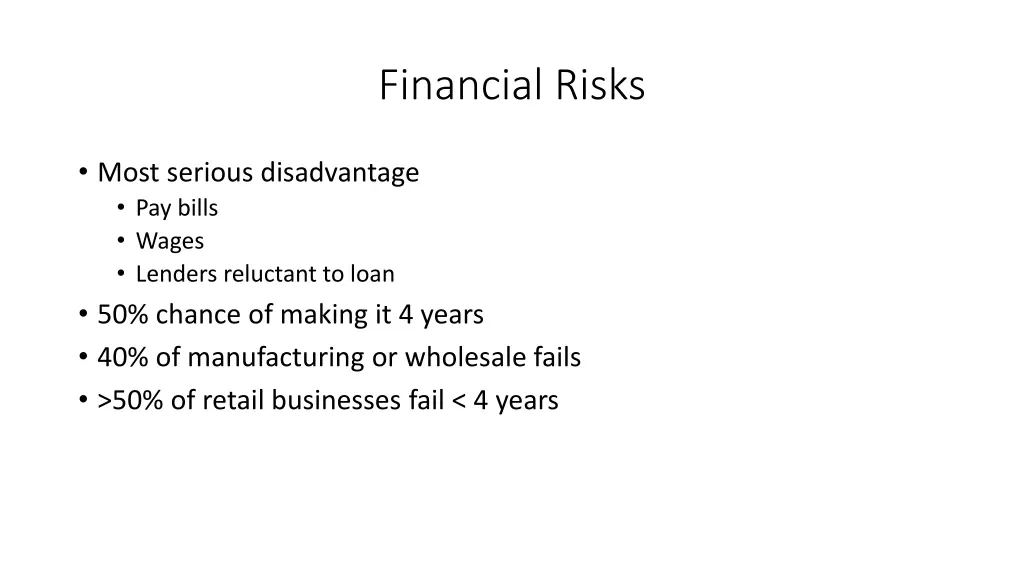 financial risks