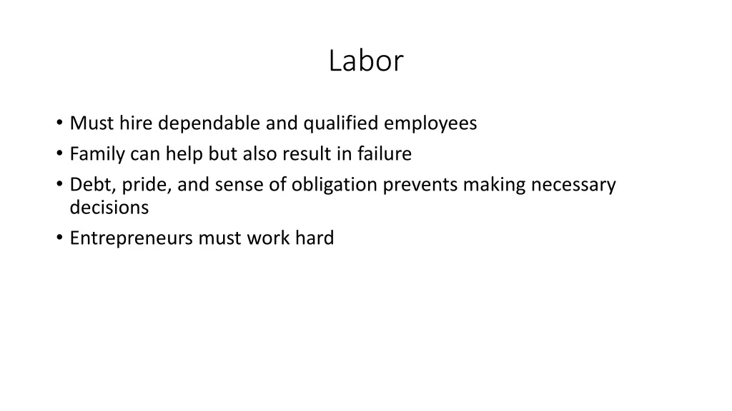 labor