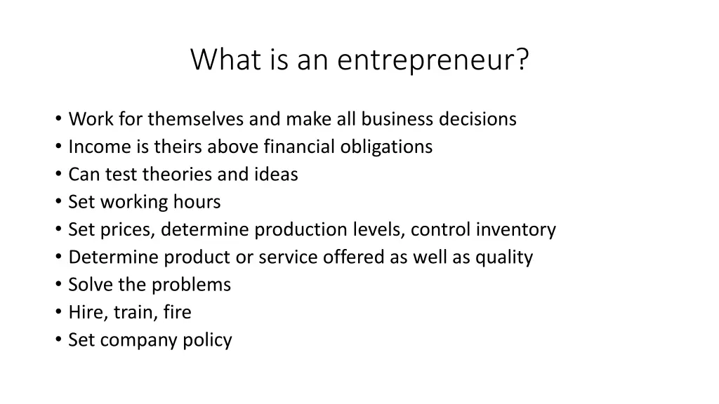 what is an entrepreneur