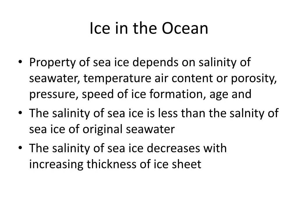 ice in the ocean