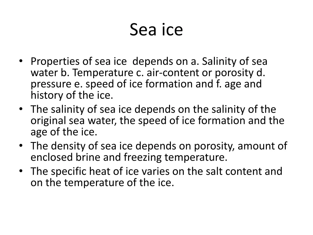 sea ice