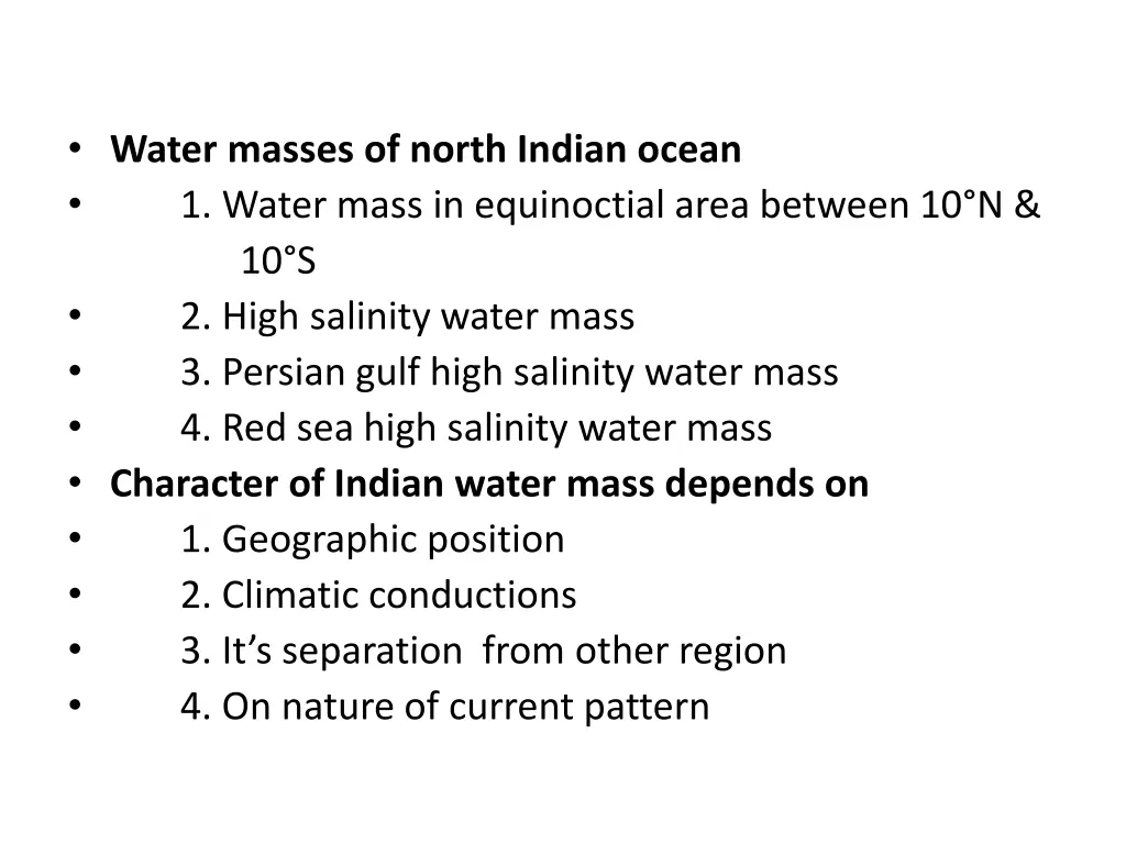water masses of north indian ocean 1 water mass