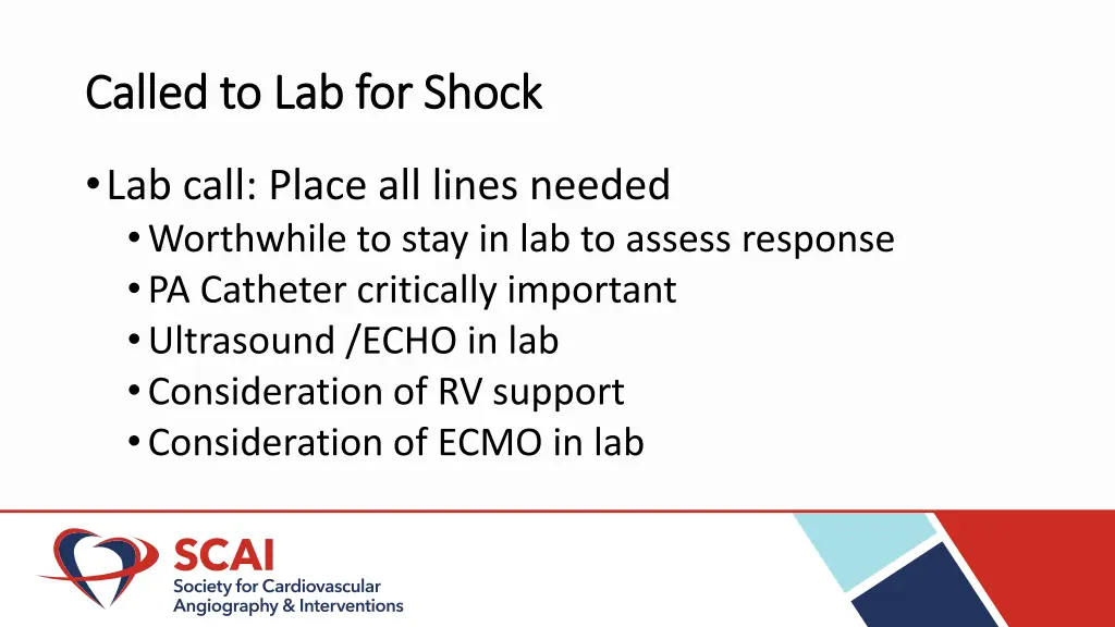 called to lab for shock called to lab for shock