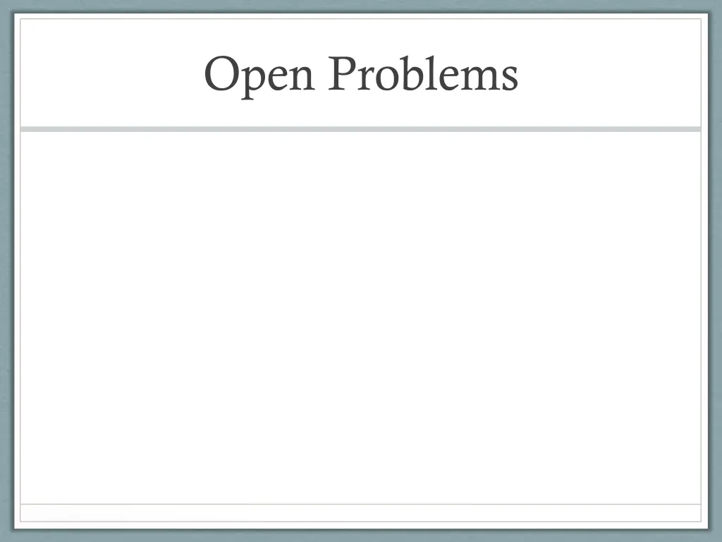 open problems