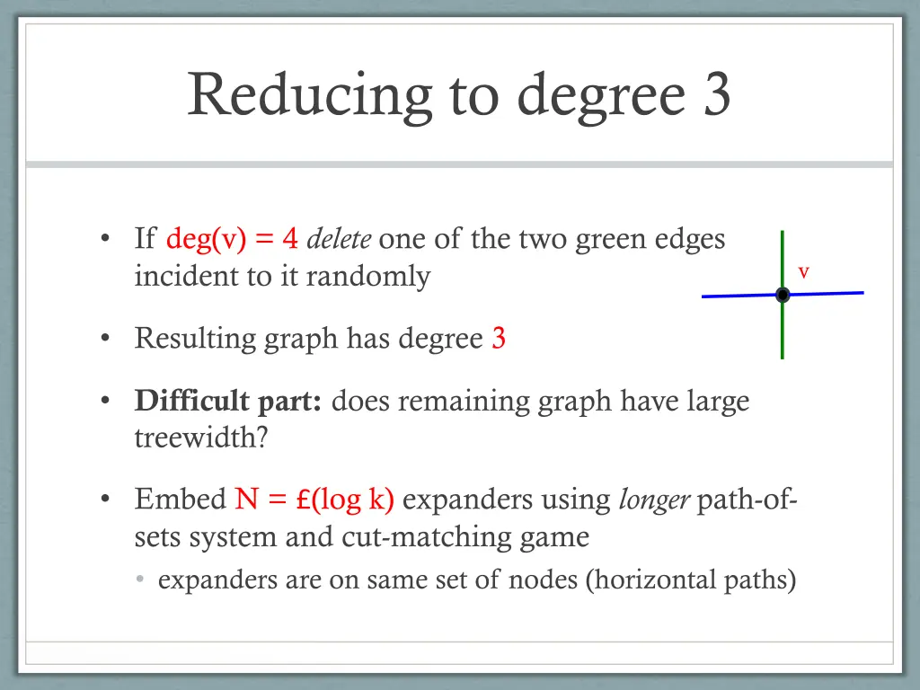 reducing to degree 3