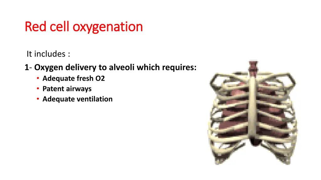 red cell oxygenation red cell oxygenation