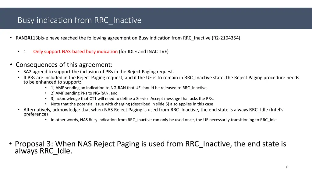 busy indication from rrc inactive