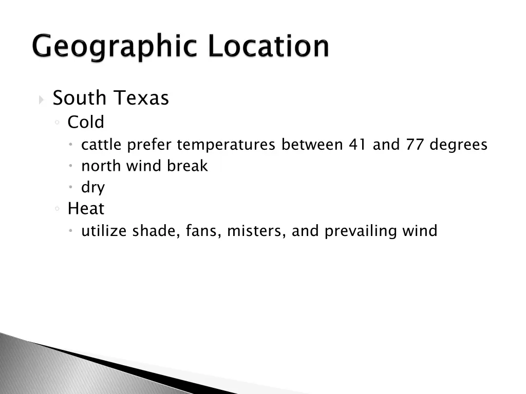 south texas cold cattle prefer temperatures
