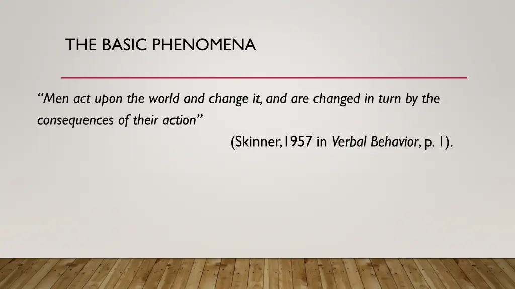 the basic phenomena